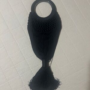 Cult Gaia Black Fringe Bag